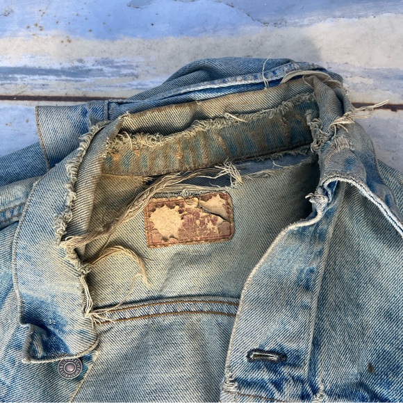 Vintage Levi’s 1970’s rustic trucker denim jean jacket men size M - Picture 6 of 9